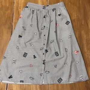 Zara Basic Printed A-Line Skirt